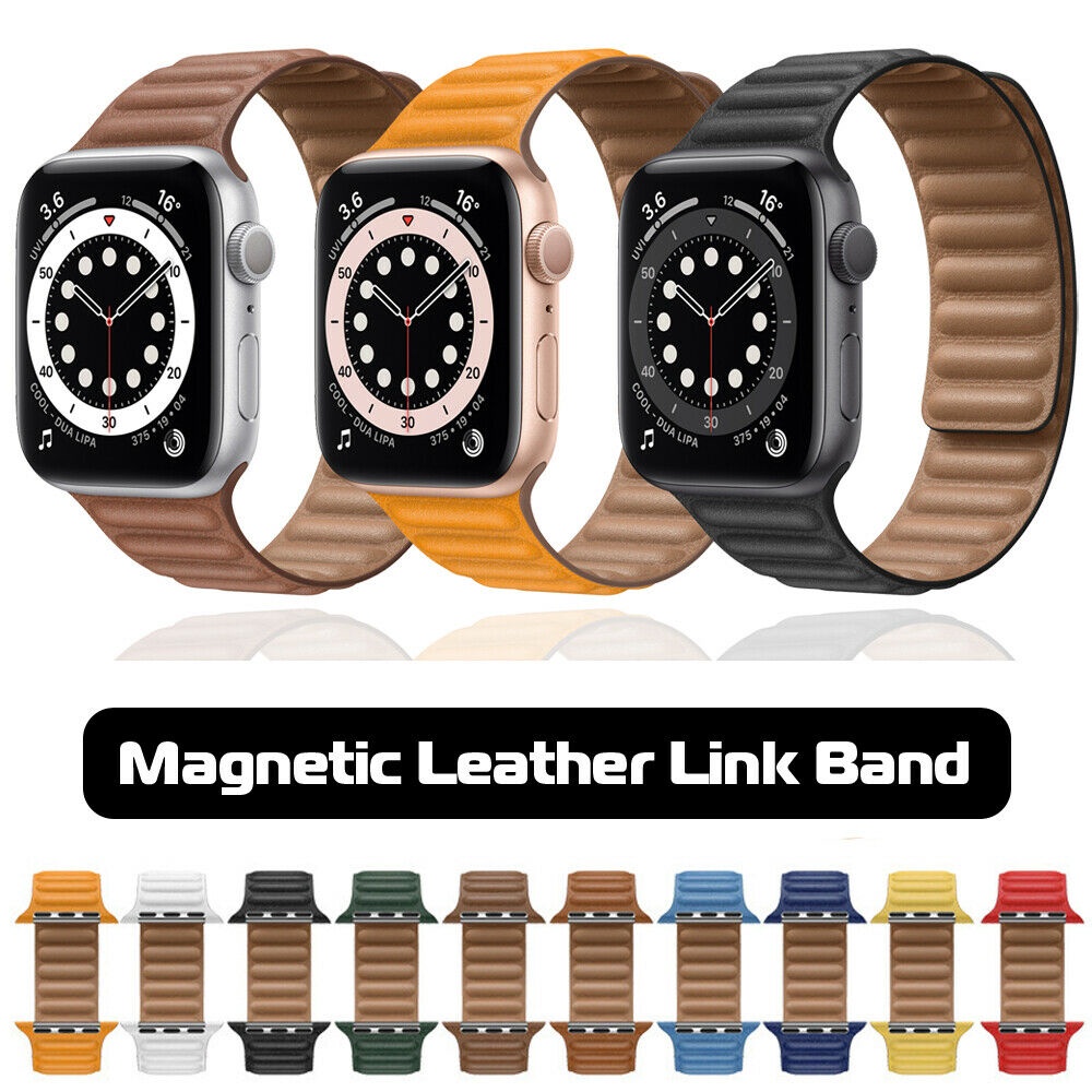 For Apple Watch Leather Link Band Strap iWatch Series 7 6 5 4 3 SE 40/44/41/45mm Shopee Polska