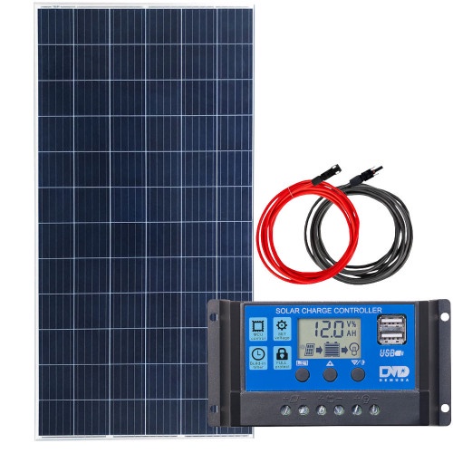 ZESTAW SOLARNY 100W POLI 12V PWM 2XUSB | Shopee Polska