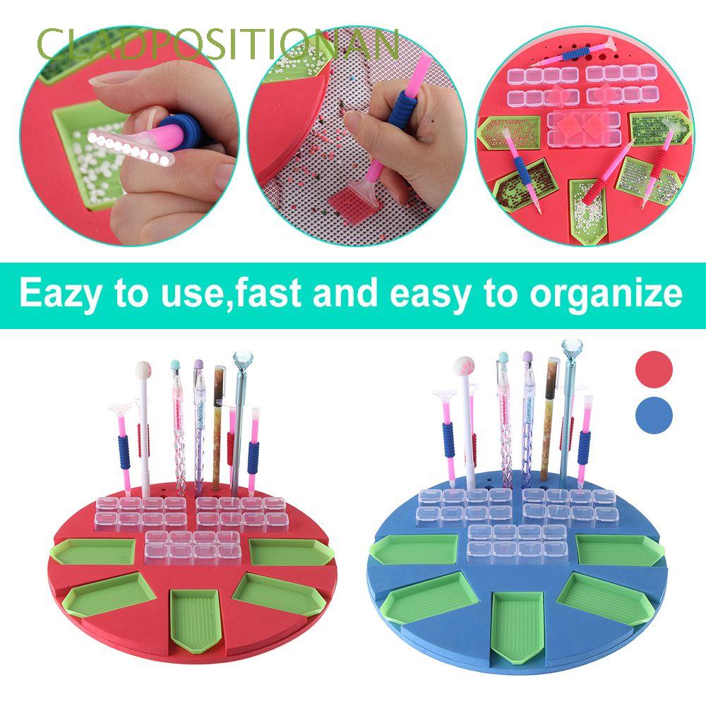 CLADPOSITIONAN DIY Craft Beading Storage Tray Storage Box Point Drill
