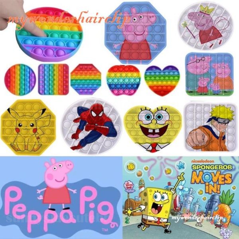 【Peppa Pig】 Oxfordmind Push Bubble Bolha Pop It Ti Fidget Toy