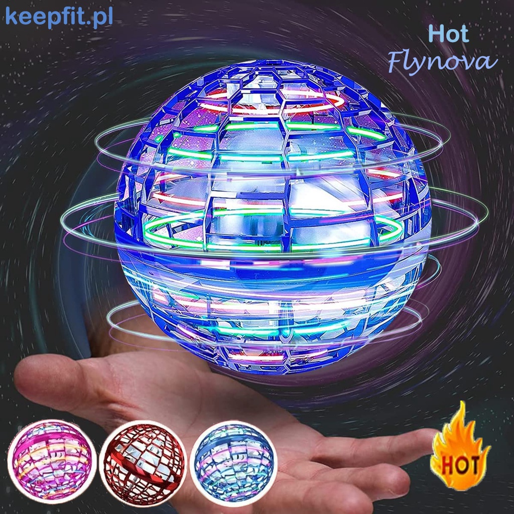 TOKFUN Flying Ball Toys,2021 Upgraded Hand Operated Drones Flying Toys for Kids Adults Rechargeable Mini Drone Magic Flying Orb Ball Spinner with 360°Rotating LED Lights Indoor Outdoor Toy Drones Gift 