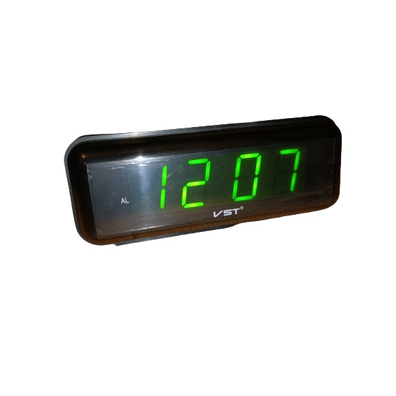 BUDZIK ZEGAR ELEKTRONICZNY SIECIOWY LED 24H VST-738 ZIELONE ...