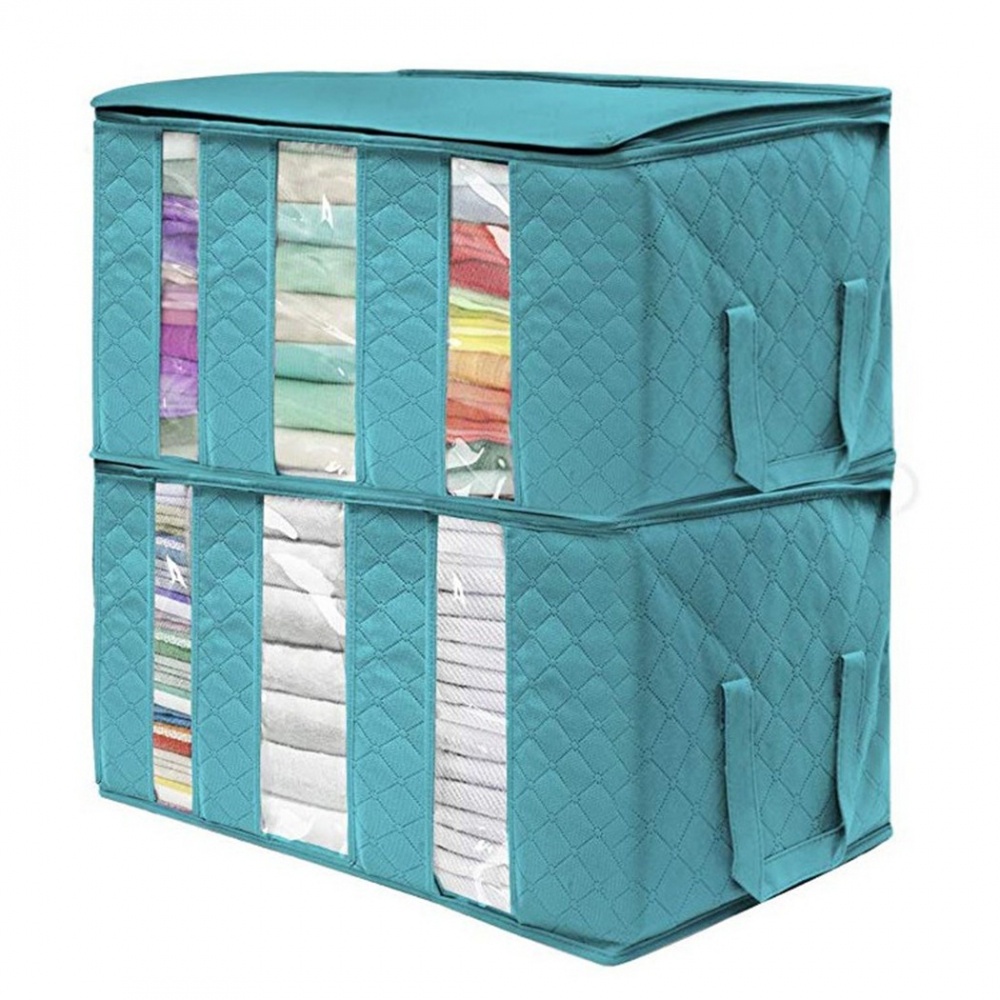 Details about   Clothes Storage Boxes Bags Ziped Organizer Wardrobe Cube Container Foldable