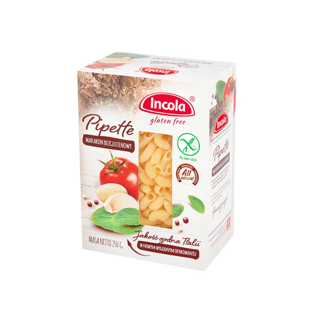 Bezglutenowy Makaron Pipette "Pipette Glutenfree Pasta" 250g Incola