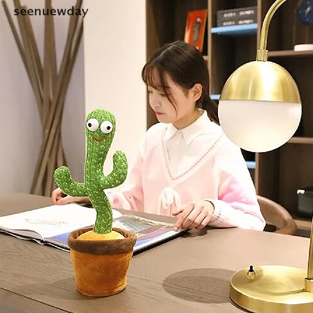 seenuewday Cactus Plush Toys Electronic 