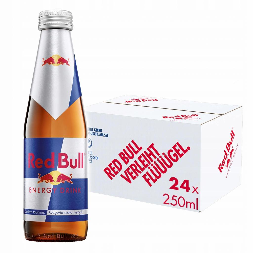 Red Bull Energy Drink Glass 24x250ml butelka Shopee Polska