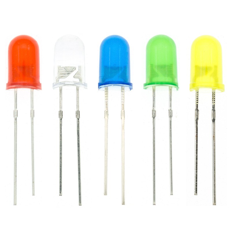 3mm 5MM LED białe/niebieskie/czerwone/żółte/zielone żarówki / 5MM biały ...