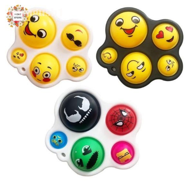 New Pop It Fidget Push Bubble Sensory Smile Emoticon Pack Toy Stress ...