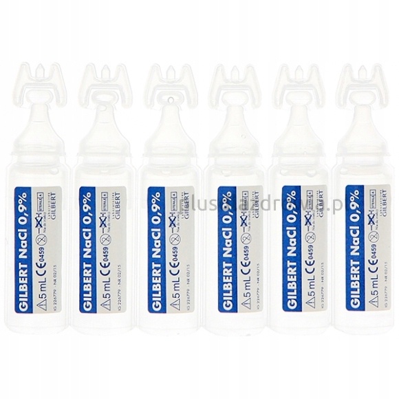 SÓL FIZJOLOGICZNA GILBERT 0,9% NaCl 5ml X 6 ampułe | Shopee Polska