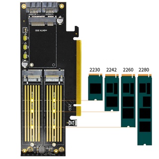 M2 NVME SSD NGFF Do PCIE 3.0 X16 Adapter M Klucz B Klucz MSATA PCI ...