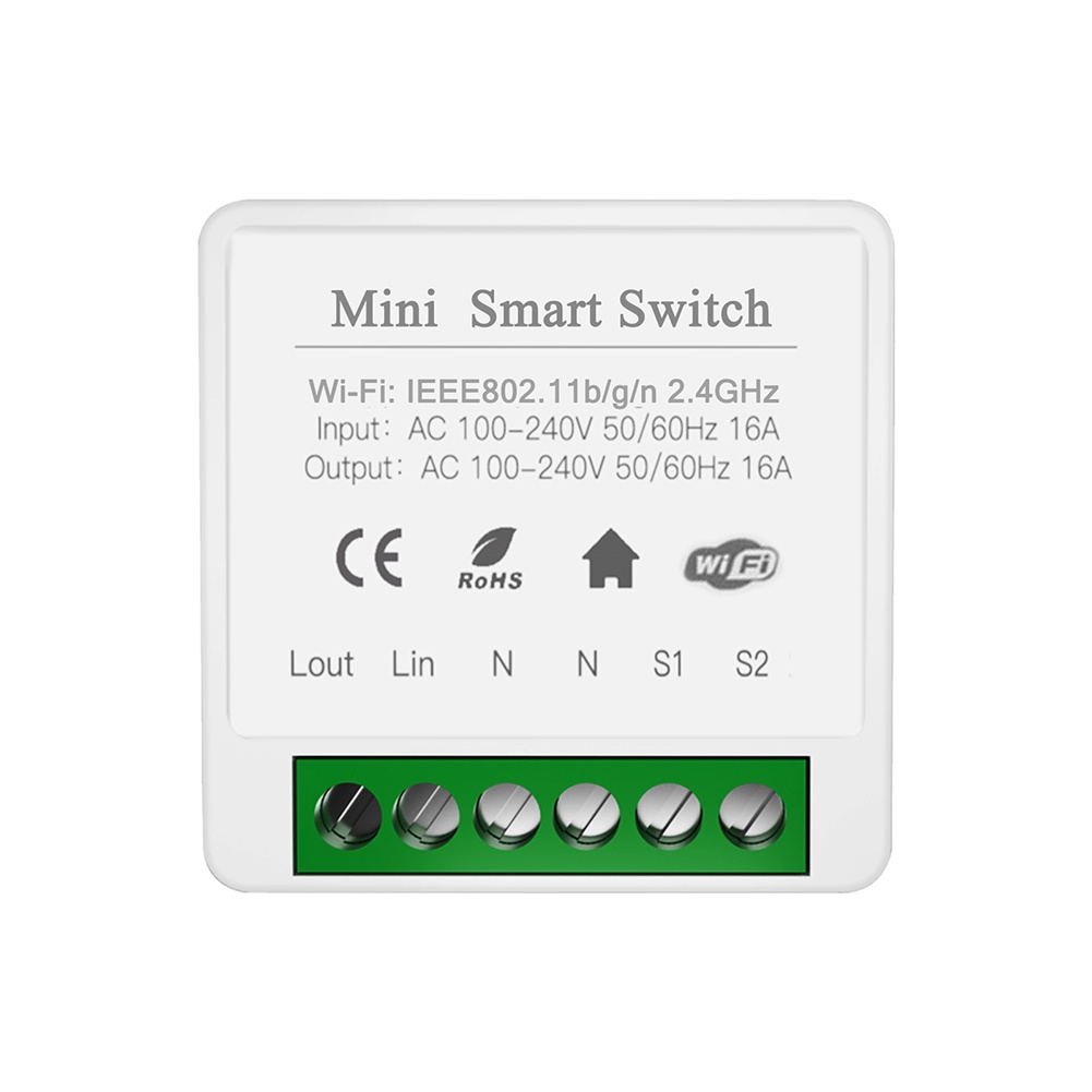 16A MINI Wifi Smart Switch Timer Lichtschalter Arbeit mit Alexa Echo Google Home 