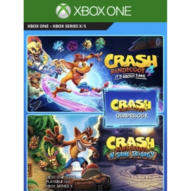 CRASH BANDICOOT ZESTAW TETRALOGICZNY XBOX ONE/SERIES XS KLUCZ PL