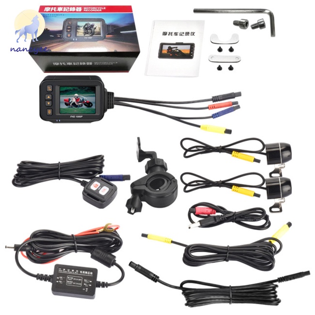 QB Waterproof Motorcycle Driving Recorder 2.0inch Screen Display Front