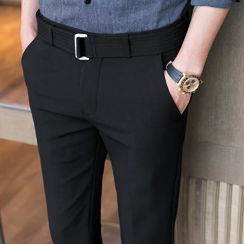 Moda Garnitury Spodnie garniturowe Orwell Spodnie garniturowe czarny Melan\u017cowy W stylu casual 