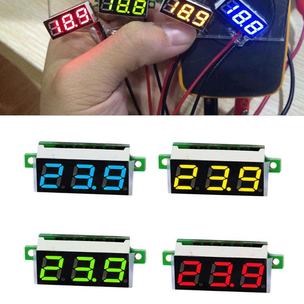 0.28" Voltmeter LED Display Voltage Panel Meter Red/Blue/Yellow/Green DC 0-100V 
