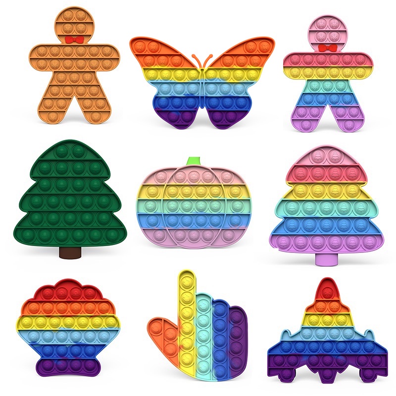 🌲Choinka Push Pop It Bubble Fidget Gingerbread Man święty mikołaj dynia