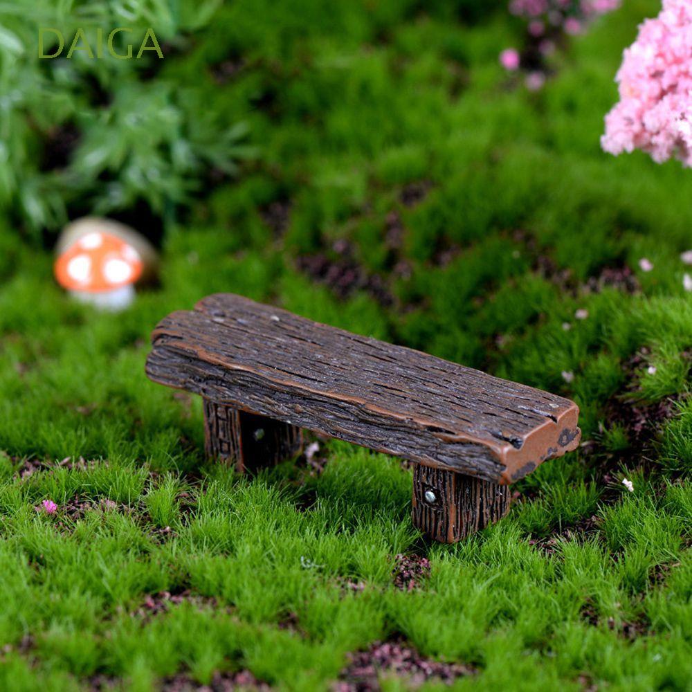 Miniature Wooden Chairs Bench Bonsai Figurine Fairy Garden Landscape Decor 