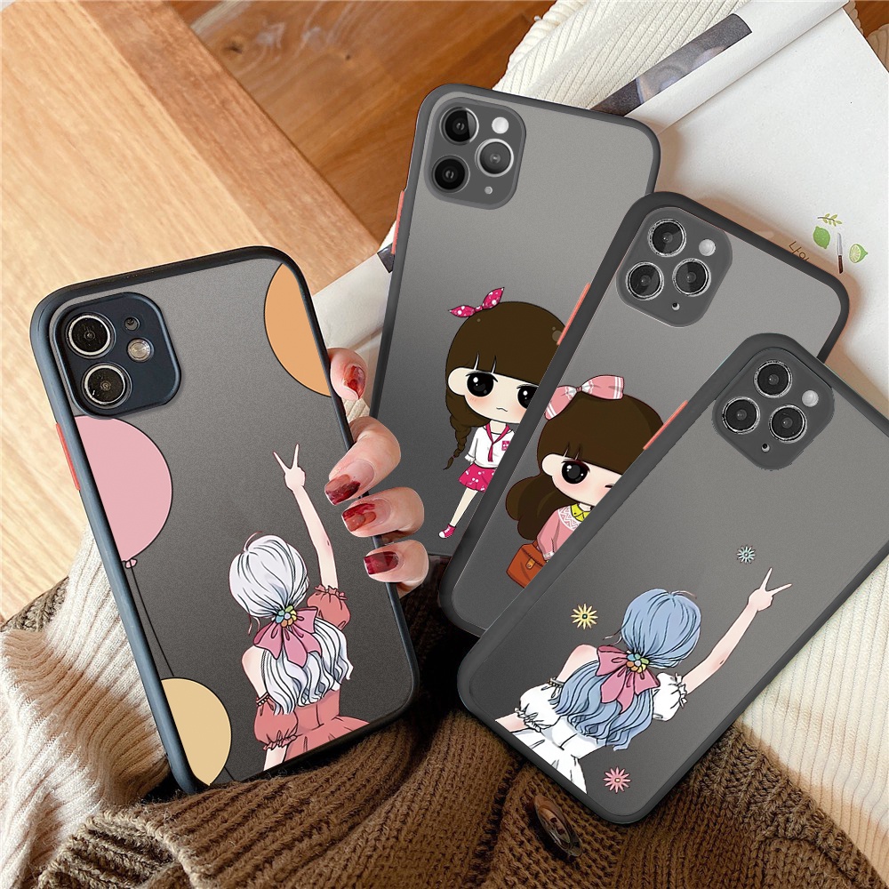 Dla Iphone 13 Pro Max 12 Mini 11 Xr Xs Max 7 8 Plus Cute Girl Dokladne Etui Ochronne Shopee Polska