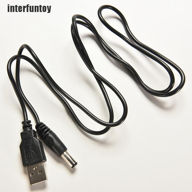 5PCS USB 2.0 to DC 5.5mm X2.1mm 80cm USB to power cord Cable MCU Power supply 