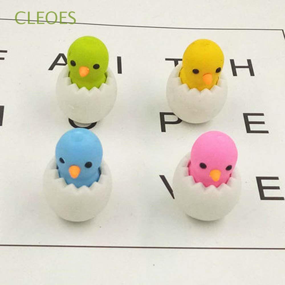 CLEOES Lovely Chicken Egg Erasers Gifts Stationery Chicken Baby Eraser