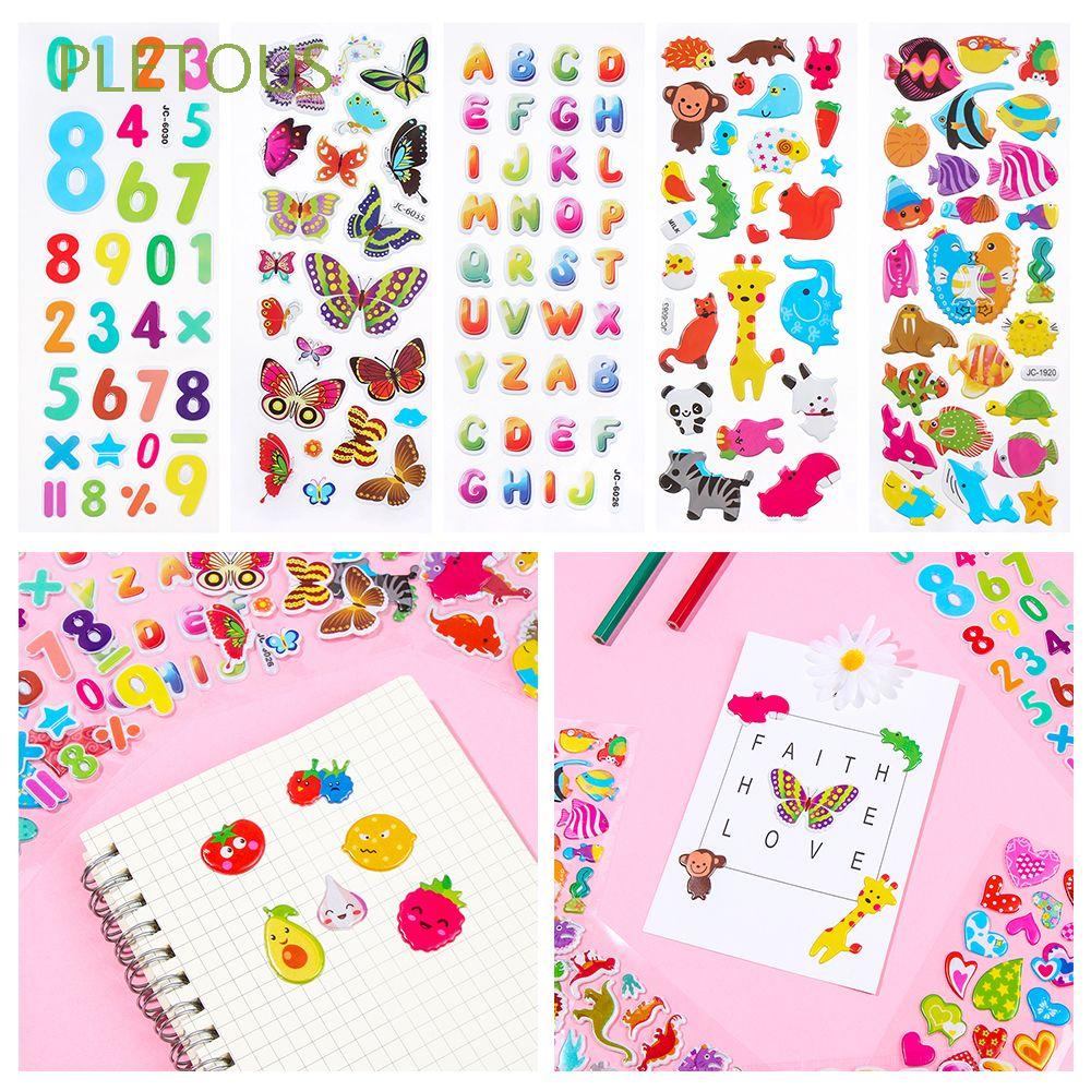 PLETOUS Toy Bubble Stickers Edukacyjna kreskówka 3D Zabawki dla dzieci