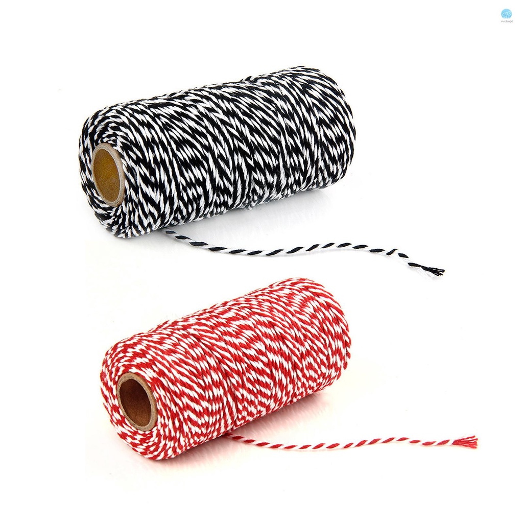 Blue Red and White 328 Feet Durable Cotton Bakers Twine Heavy Duty Cotton Crafts Twine String 