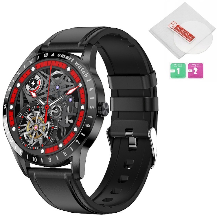 SMARTWATCH MĘSKI ZEGAREK ELEGANCKI CZARNY LA10 AMOLED KROKOMIERZ PULS