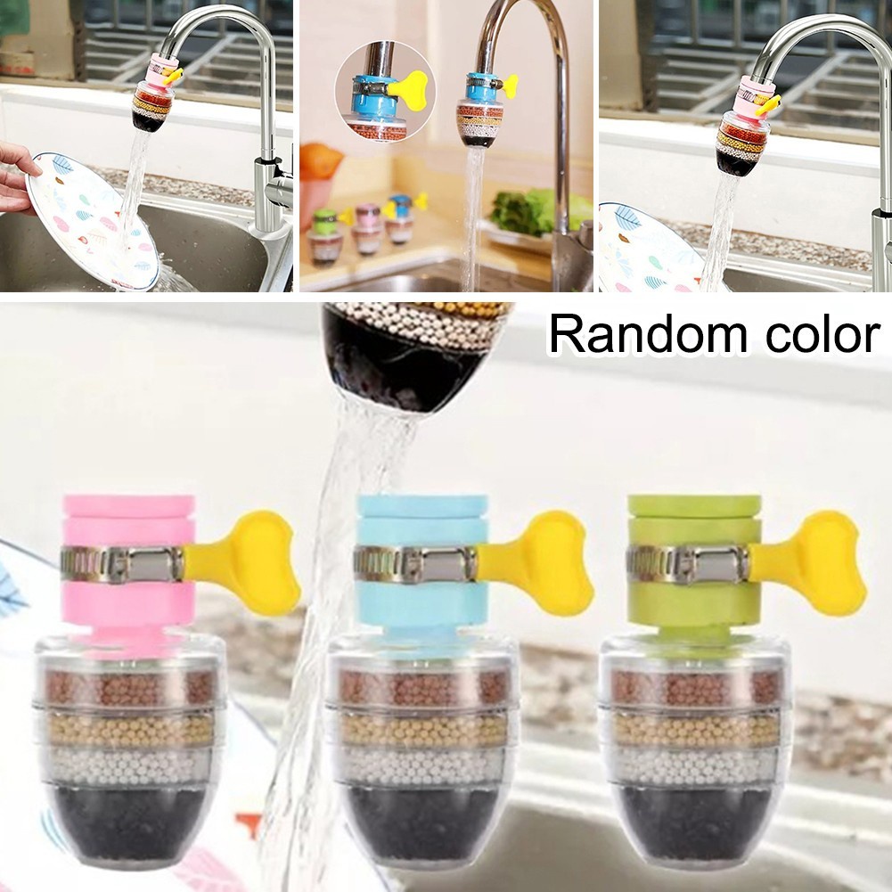 6 Layered Activated Carbon Hard Water Softener Faucet Tap Adapter
