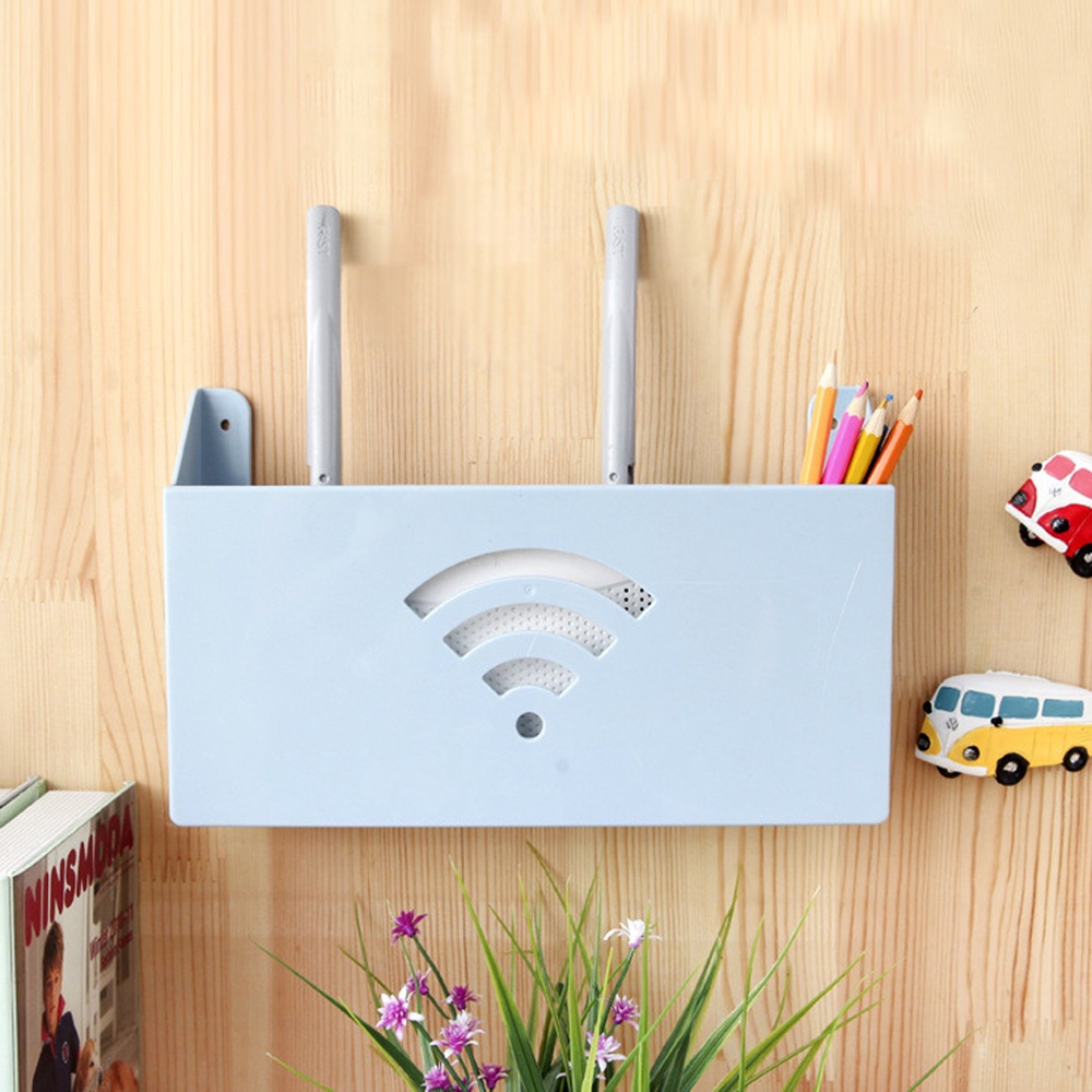 Home Creative Wall Mount WiFi Router Storage Boxes Shelf Wifi Box