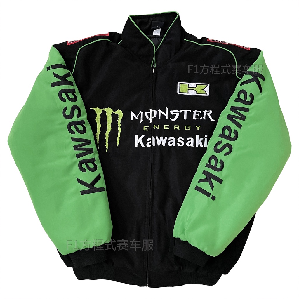 F1 Kombinezon Wyscigowy Kawasaki Motocykl Team Ghost Claw Heavy Przemysl Haft Retro Motocykl Kolarstwo Bawelniana Kurtka Codzienna Shopee Polska