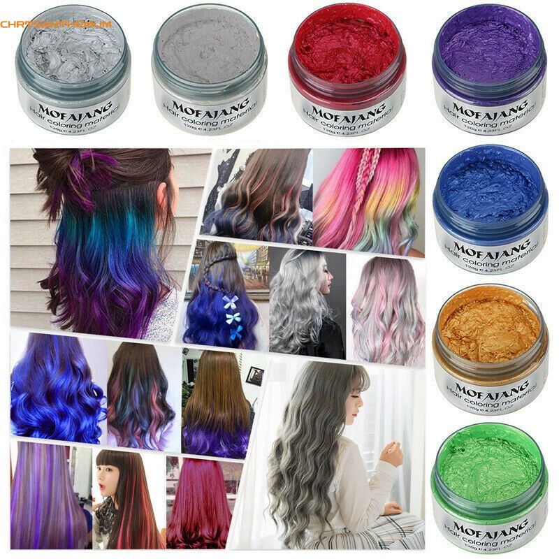 Mofajang 7 Colors Unisex DIY Hair Color Wax Mud Dye Styling Cream DIY