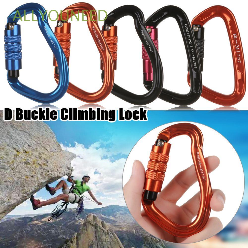 Carabiner D Shape 12KN Rock Climbing Buckle Security Master Lock for Outdoor 
