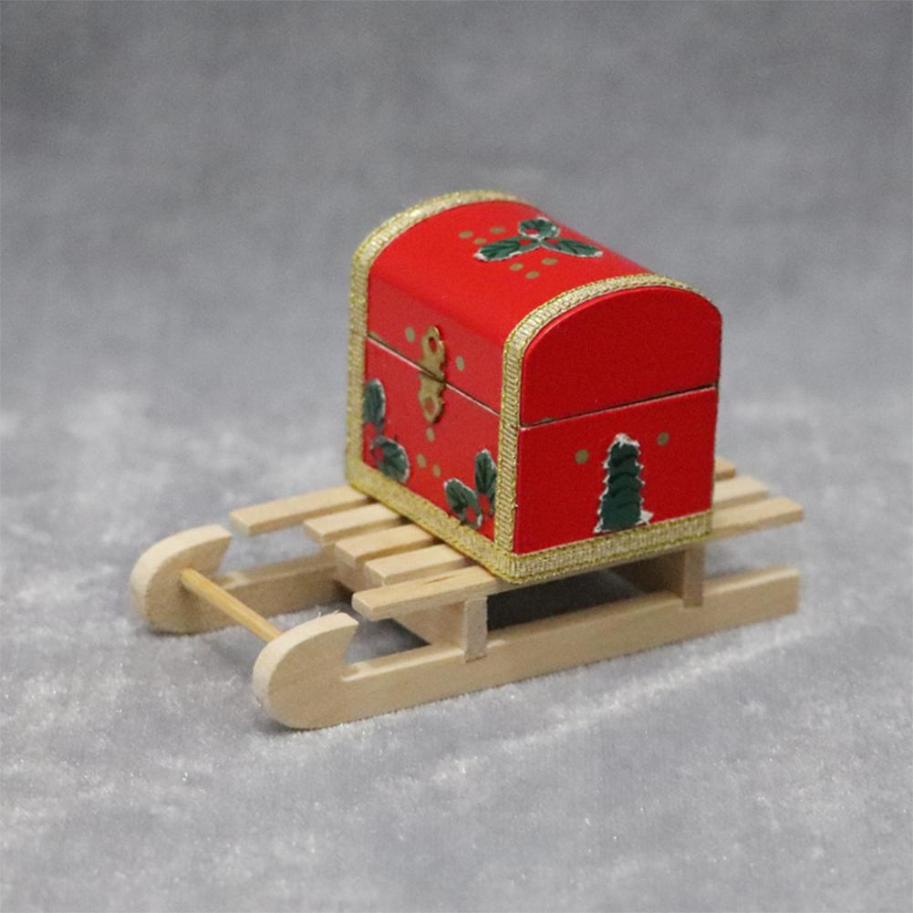 Dollhouse miniatures 1:12 scale Flyer Sled Christmas decoration DIY 
