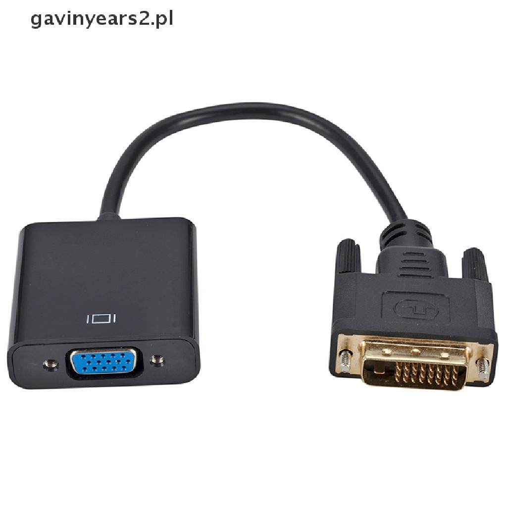 DVI to VGA Adapter Converter 1080P Active DVI-D to VGA Converter Digital Video Cable 24+1 Male to Female Supporting 60Hz and 3D for DVI Systems to Connect to VGA displays