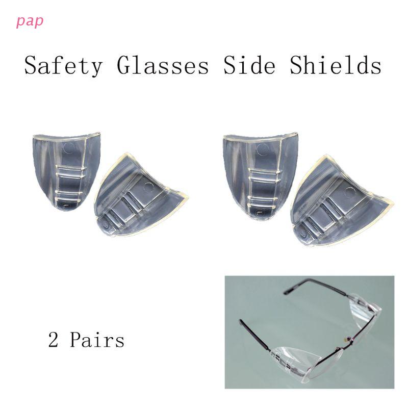 Pap 2 Pairs Safety Glasses Side Shields Slip On Clear Side Shields Fits Small To Medium