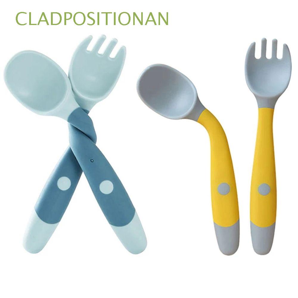Baby Spoon and Fork Adaptable Utensils Toddler Spoon Flatware with Storage Box 
