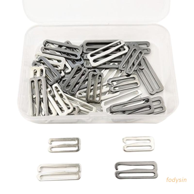 Fodysin 40pcs 2 Sizes Metal Swimsuit Bra Strap Slide Hooks Replacement Adjuster Clasp Shopee 