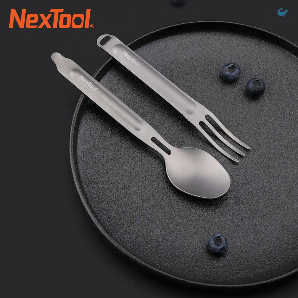 Gorąca sprzedaż Nextool Outdoor Titanium widelec łyżka gotowanie tytanowa łyżka zastawa stołowa