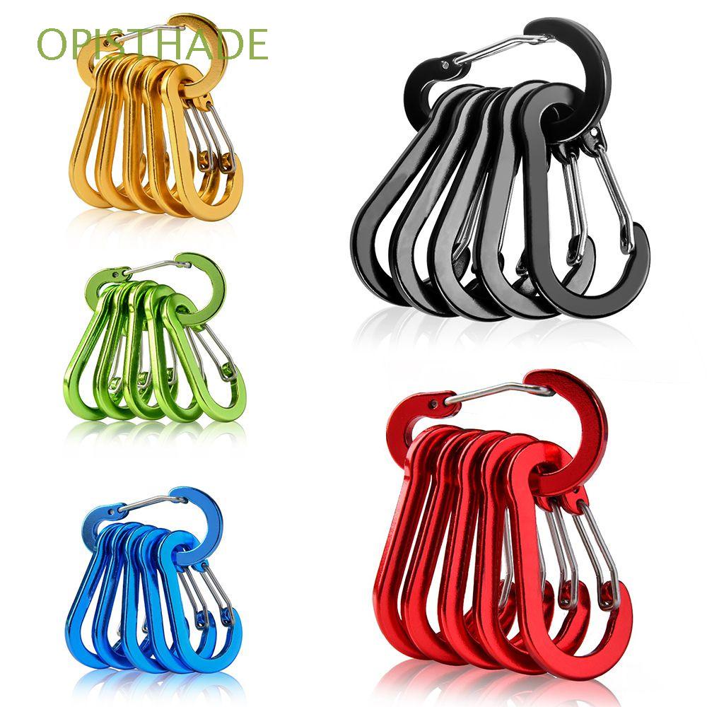 5pcs Carabiner Snap Spring Clips Hook Survival Keychain Outdoor Travel Kits 