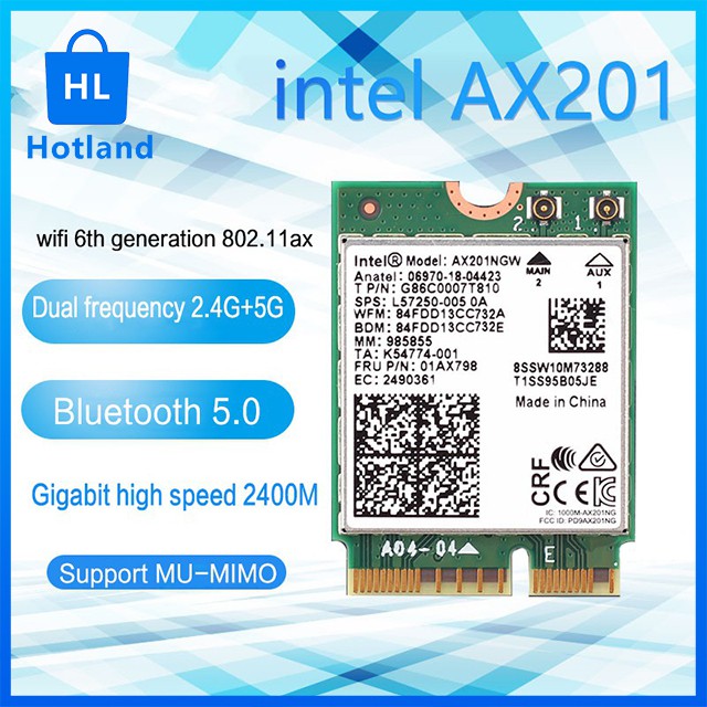 Intel Ax201ngw Ax201 Ngff M2 Cn Dual Band 80211ac 24gbps Wifi Bluetooth 50 Shopee Polska 8886