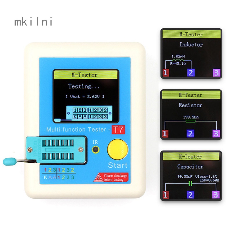LcrT7 Transistor Tester Tft Diode Triode Capacitance Npn Pnp Mosfet