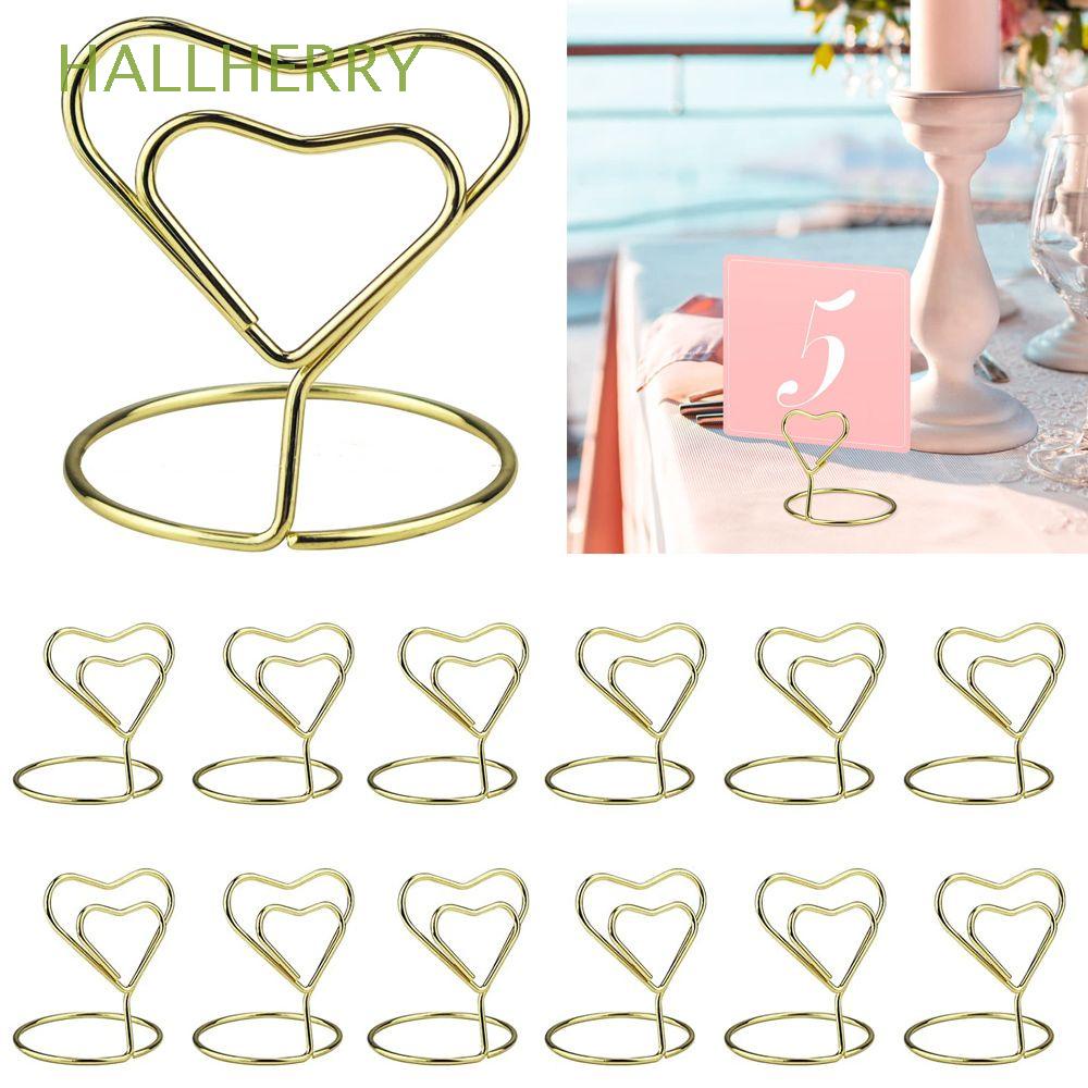 Supplies Table Numbers Holder Clamps Stand Photos Clips Love Shape Place Card 