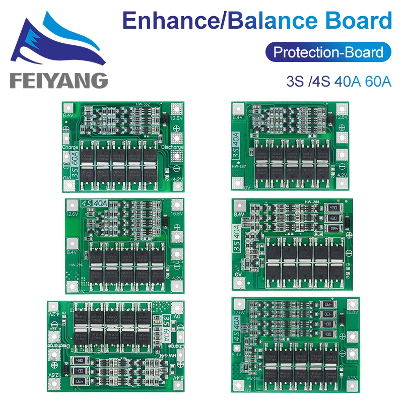 3S 11.1V 12.6V 100A w/Balance Li-ion Lithium 18650 Battery BMS Protection Board 