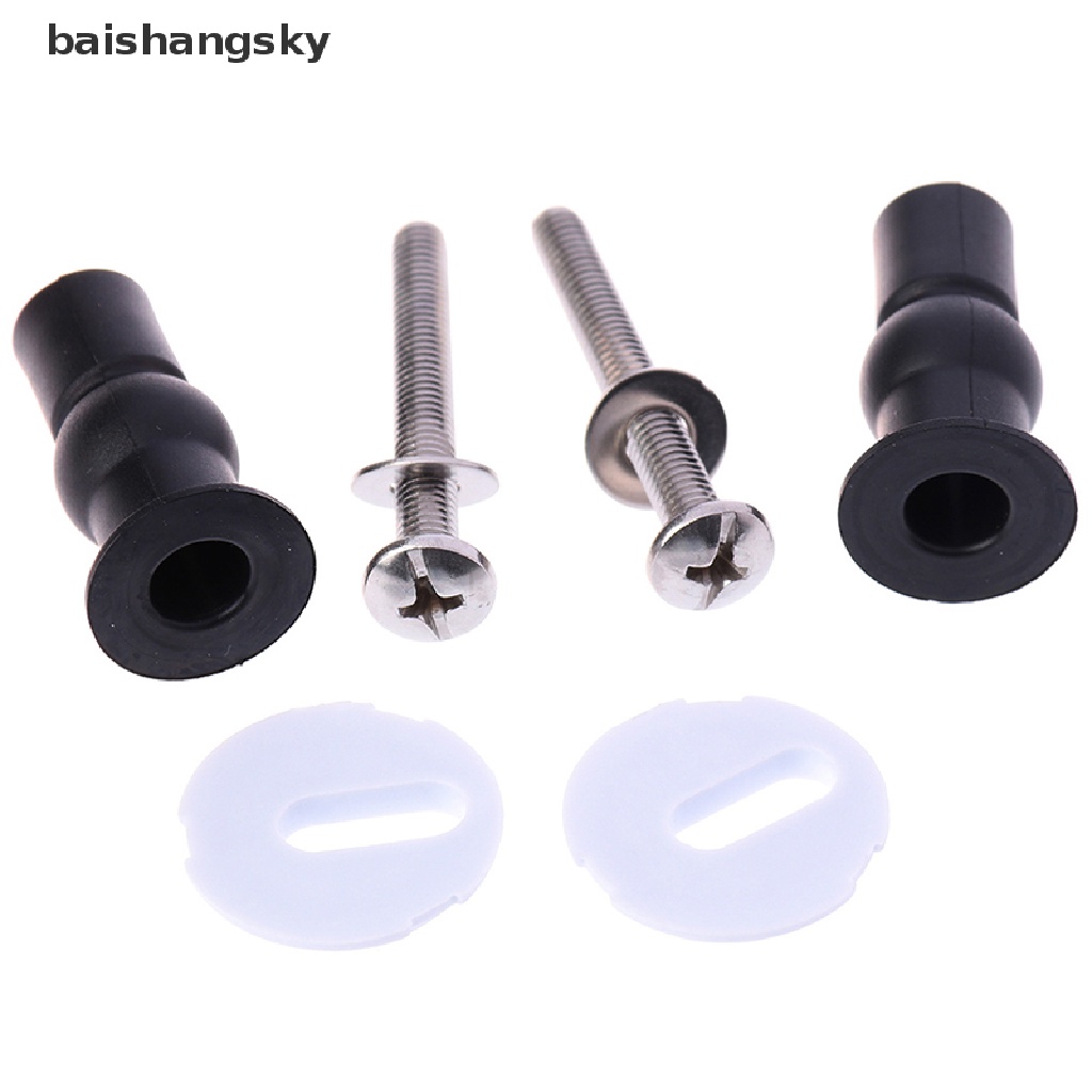 Bypl 2pc Toilet Seat Top Fix Screws Fixings Universal Expanding Rubber