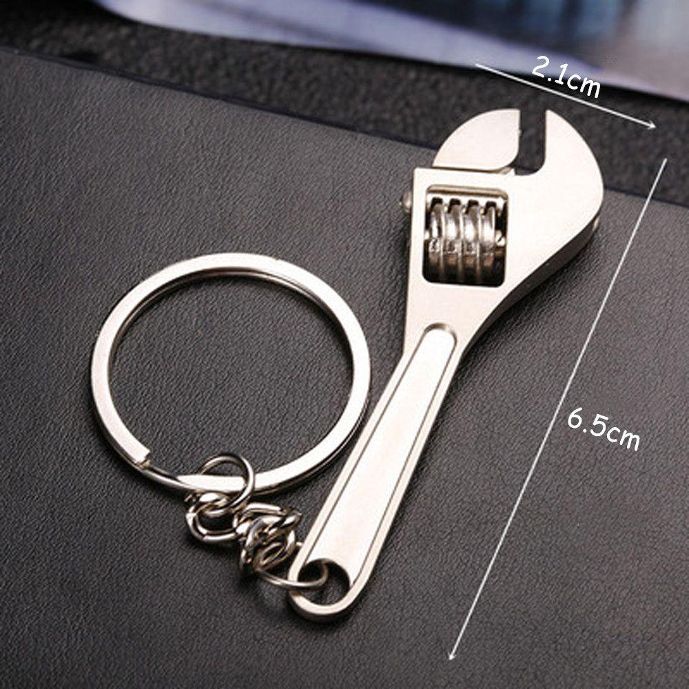New Creative Metal Adjustable Wrench Spanner Tool Key Chain Ring Novelty Keyring 