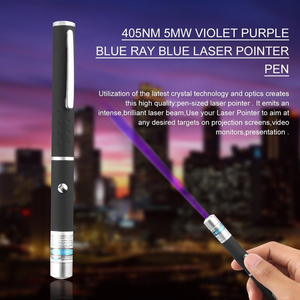 5mW Purple Laser Pointer Pen 405nM  Violet Visible Light Beam High Power 