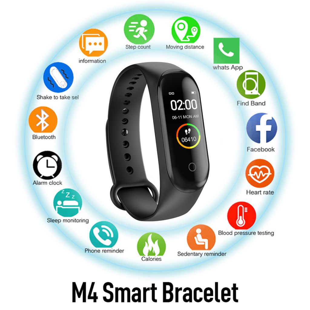M4 Smart Band Opaska na nadgarstek Ciśnienie krwi / monitor pracy serca