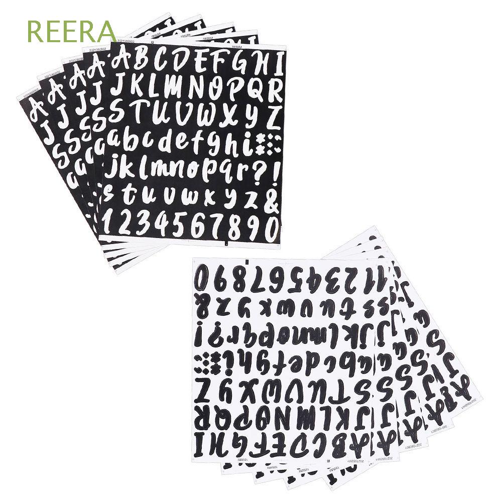 REERA 10Sheets Address Number Vinyl Letters Numbers Sticker Cars Kit