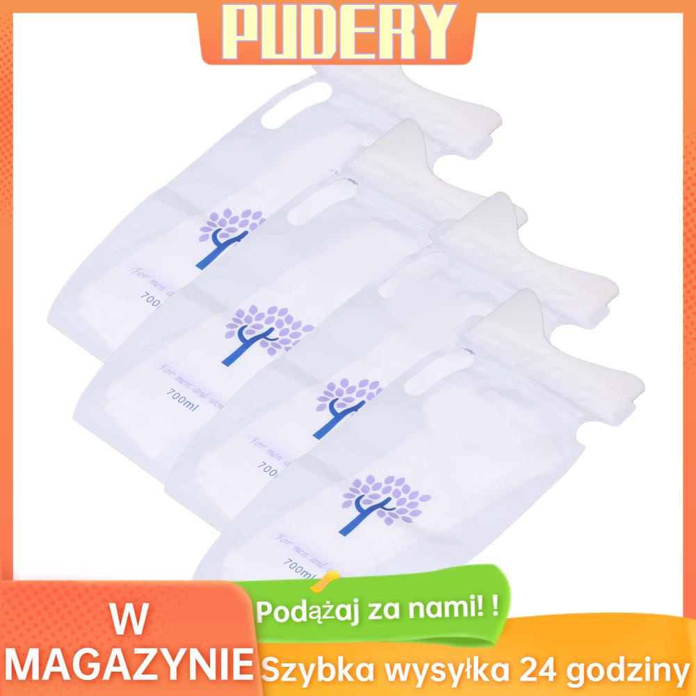 Pudery 4pc Disposable Urine Bag Travel Pee Car Emergency Anti Leakage