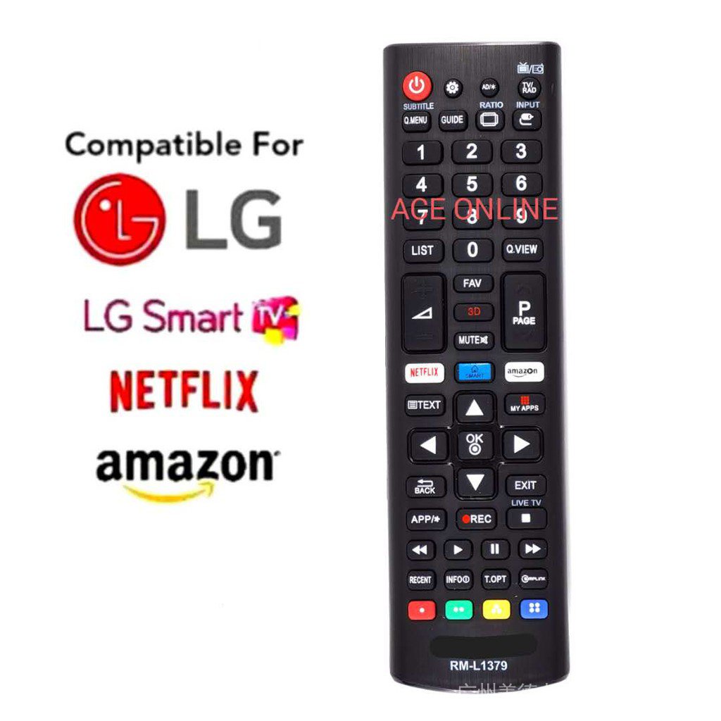 Pilot do telewizora LG LED LCD Smart TV RML1379 z Netflix / Amazona do